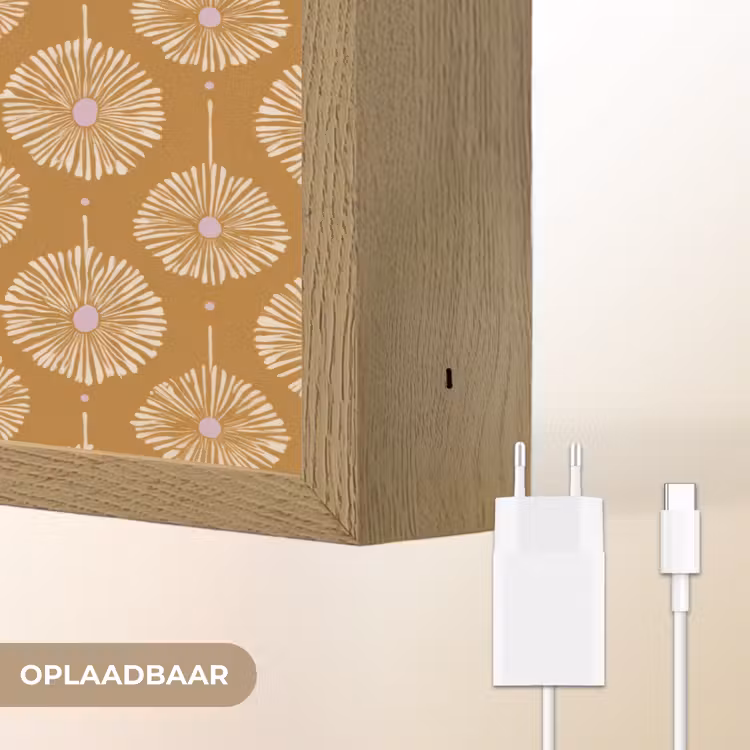 Lightbox - Wandlamp - Bloemen - Modern - Oker — 7