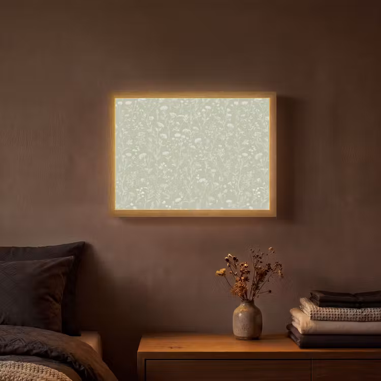 Lightbox - Wandlamp - Bloemen - Patroon - Groen — 3
