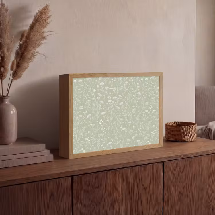 Lightbox - Wandlamp - Bloemen - Patroon - Groen — 4