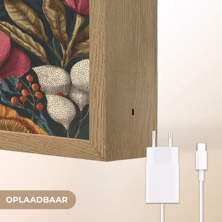 Lightbox - Wandlamp - Bloemen - Patroon - Rood - Goud — 7