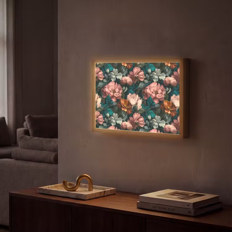 Lightbox - Wandlamp - Bloemen - Schilderachtig - Patroon - Roze — 2