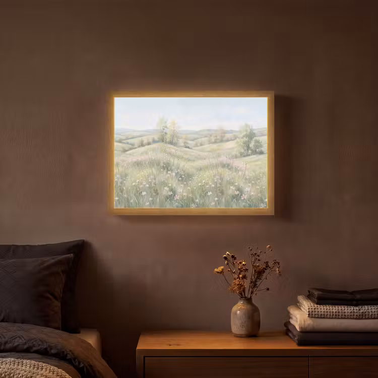 Lightbox - Wandlamp - Bloemen veld - Bloemen - Groen — 3