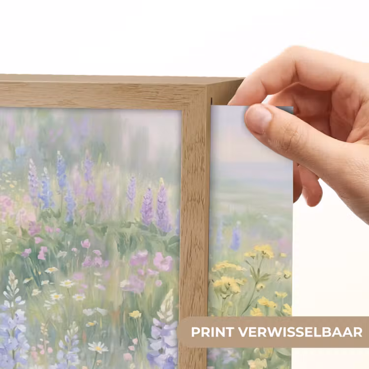 Lightbox - Wandlamp - Bloemenveld - Heuvels - Kleurrijk — 5