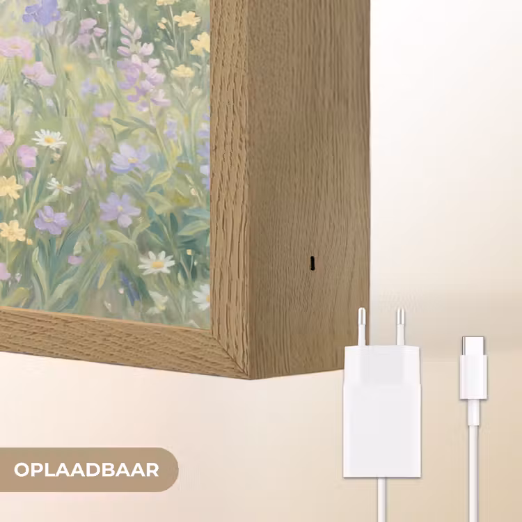 Lightbox - Wandlamp - Bloemenveld - Heuvels - Kleurrijk — 7