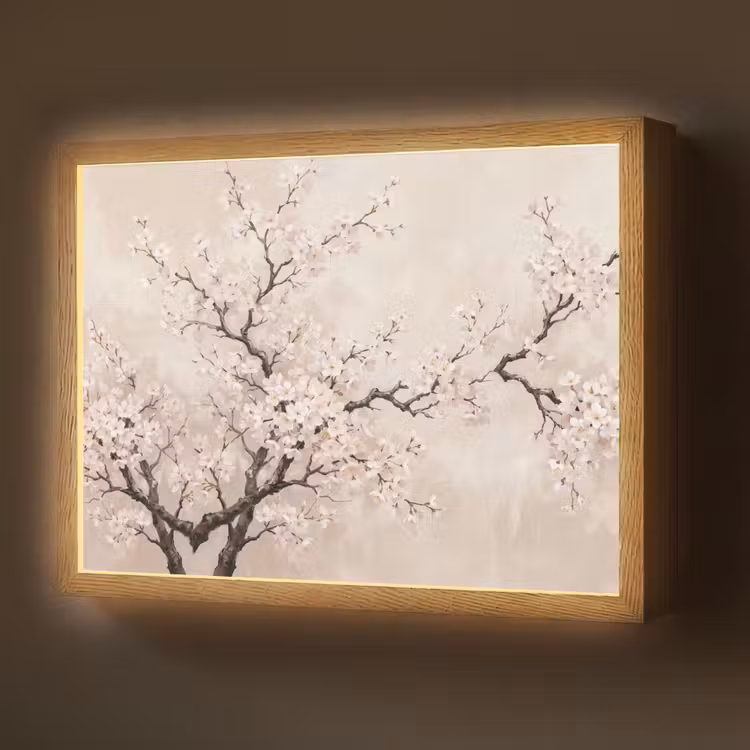 Lightbox - Wandlamp - Bloesem - Illustratie - Taupe — 1