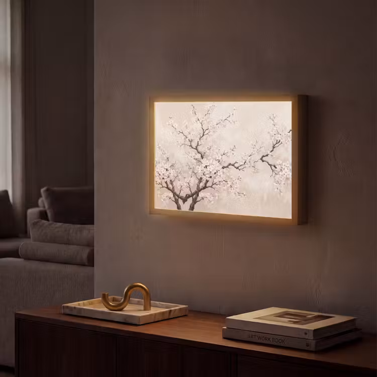 Lightbox - Wandlamp - Bloesem - Illustratie - Taupe — 2