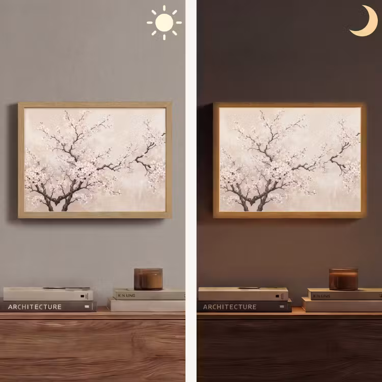 Lightbox - Wandlamp - Bloesem - Illustratie - Taupe — 6