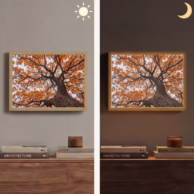 Lightbox - Wandlamp - Boom - Bladerdak - Herfst - Oranje - Sfeervol — 6