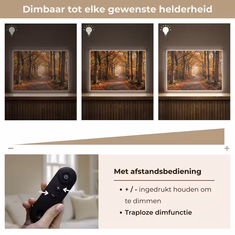 Lightbox - Wandlamp - Bospad - Herfstbos - Bladeren - Oranje - Nostalgisch — 9