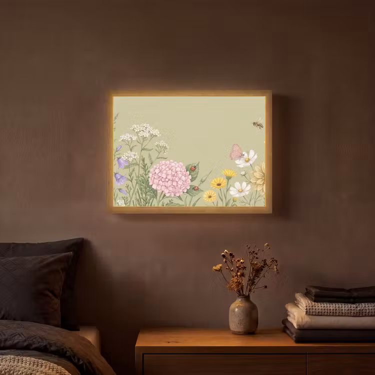 Lightbox - Wandlamp - Botanisch - Bloemen - Kleurrijk — 3