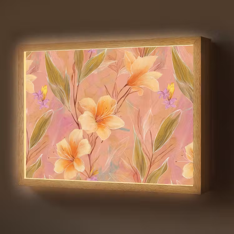 Lightbox - Wandlamp - Botanisch - Bloemen - Kleurrijk — 1