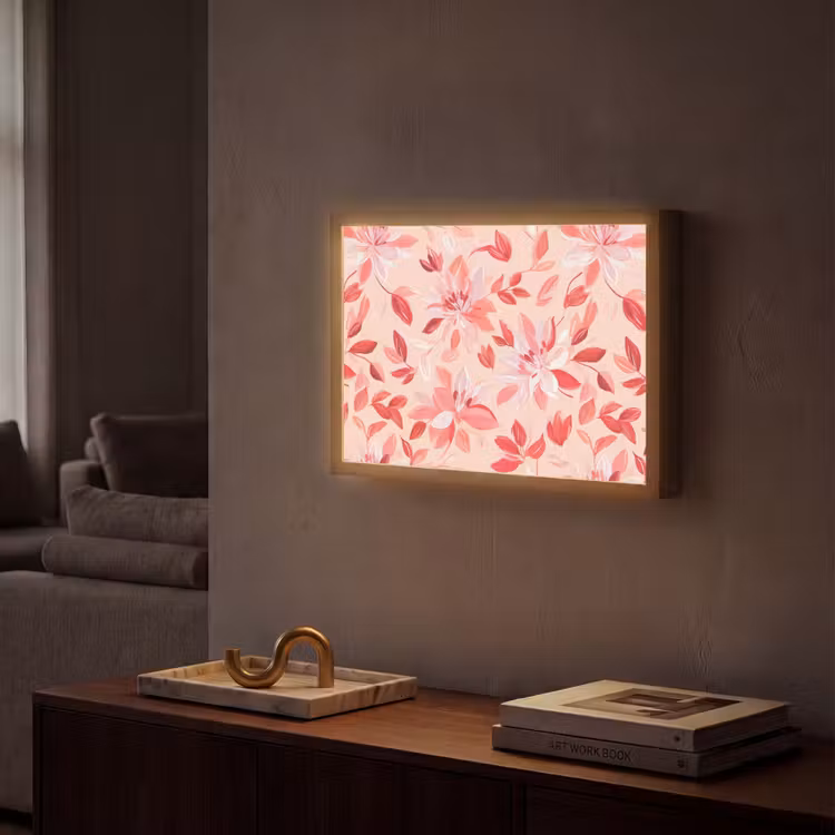 Lightbox - Wandlamp - Botanisch - Bloemen - Rood — 2