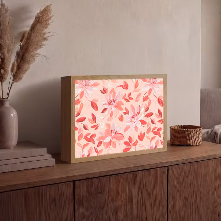 Lightbox - Wandlamp - Botanisch - Bloemen - Rood — 4