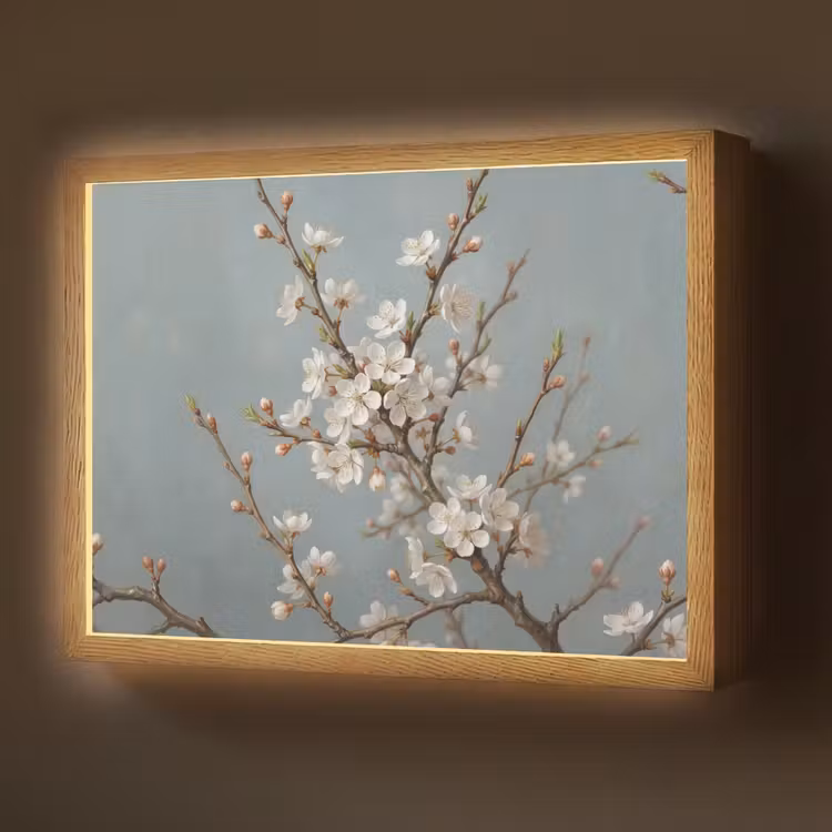 Lightbox - Wandlamp - Botanisch - Stilleven - Blauw — 1