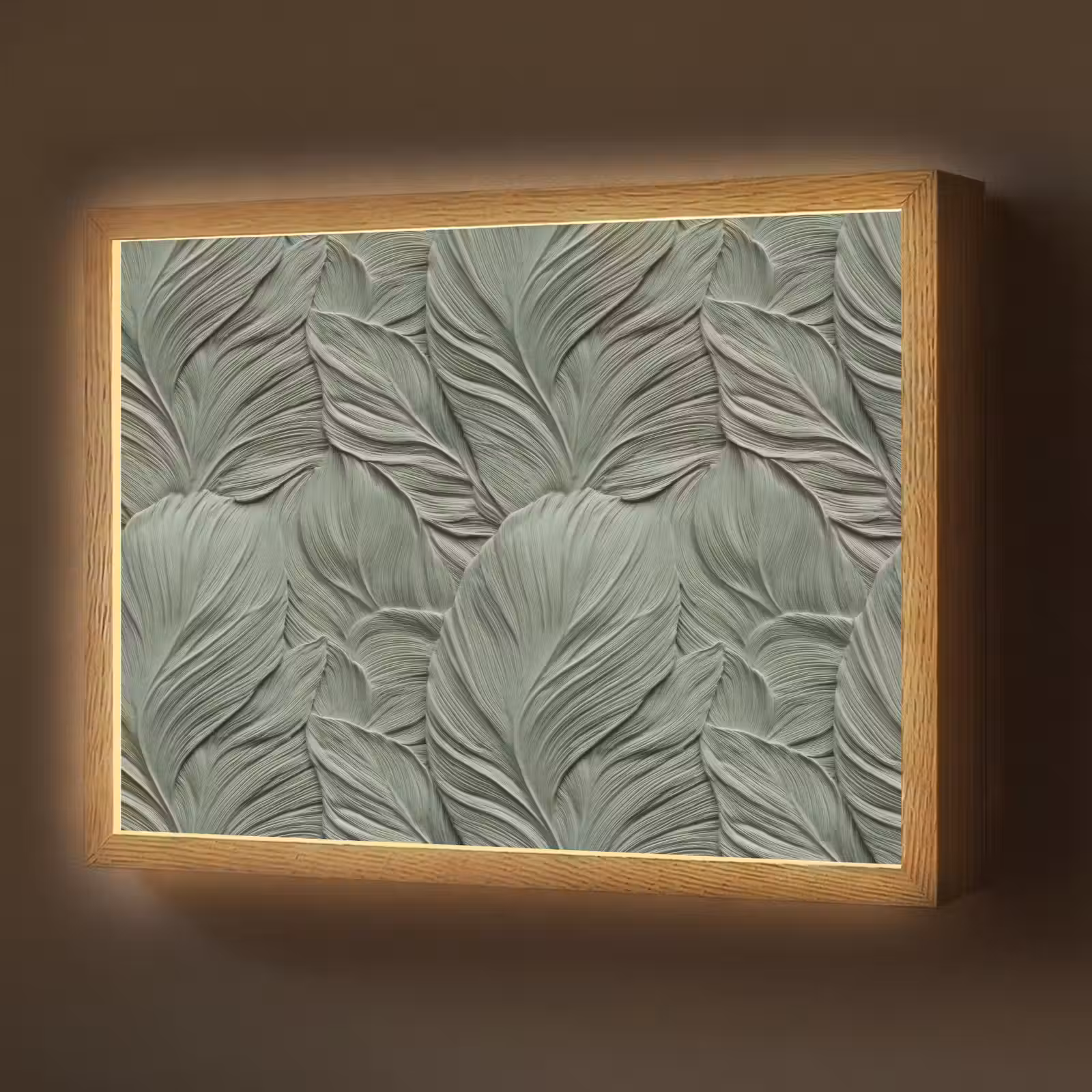 Lightbox - Wandlamp - Bladeren - Textuur - Groen — 1
