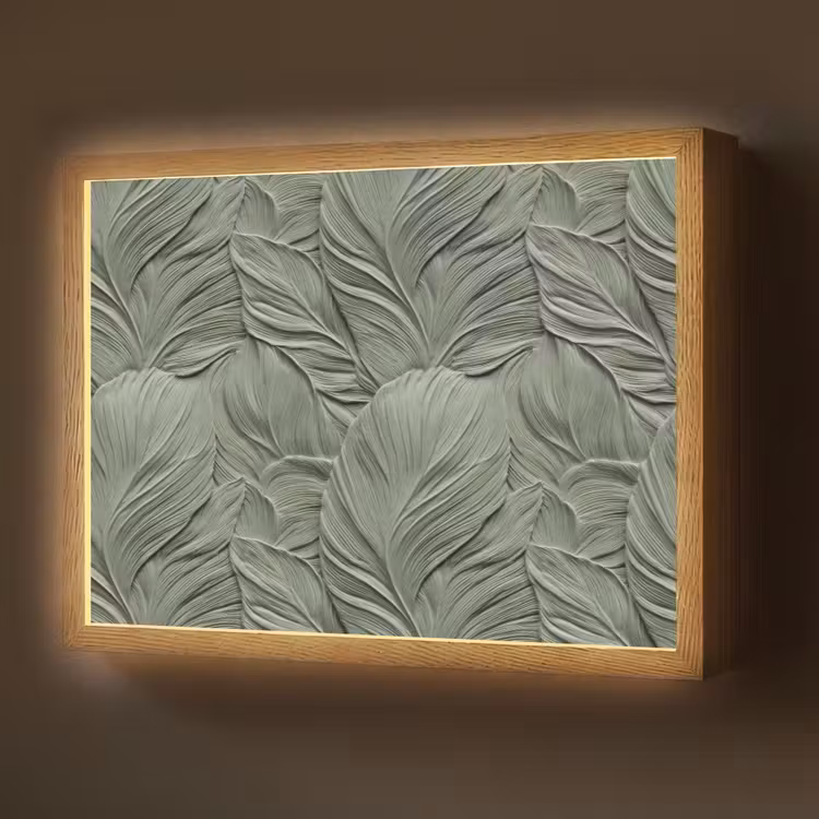 Lightbox - Wandlamp - Bladeren - Textuur - Groen — 1