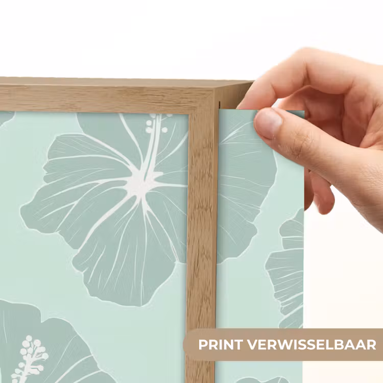 Lightbox - Wandlamp - Bloemen - Hibiscus - Mint — 5