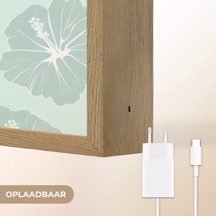 Lightbox - Wandlamp - Bloemen - Hibiscus - Mint — 7