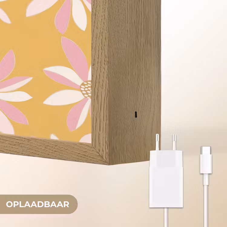 Lightbox - Wandlamp - Bloemen - Modern - Geel — 7