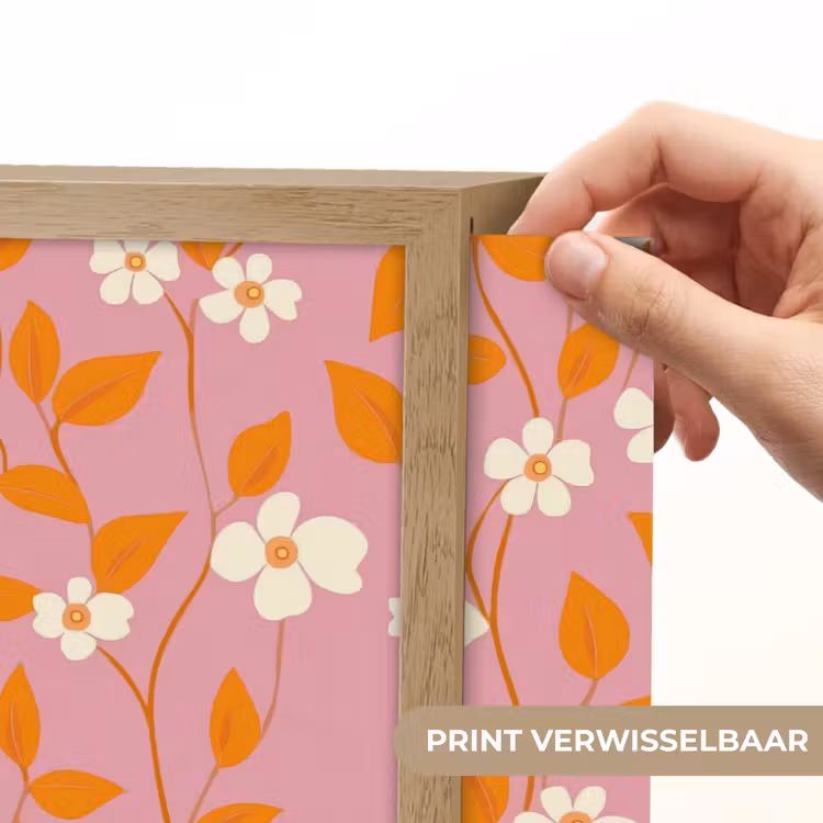 Lightbox - Wandlamp - Bloemen - Patroon - Oranje — 5