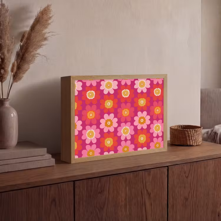 Lightbox - Wandlamp - Bloemen - Retro - Kleurrijk — 4