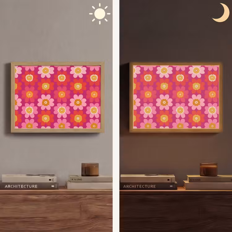 Lightbox - Wandlamp - Bloemen - Retro - Kleurrijk — 6