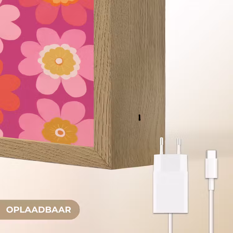 Lightbox - Wandlamp - Bloemen - Retro - Kleurrijk — 7