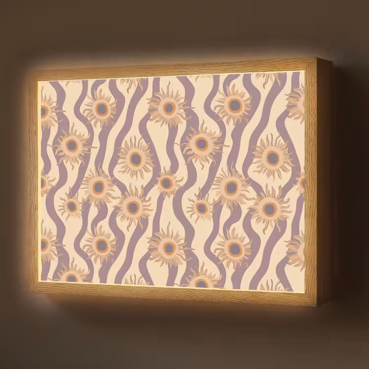 Lightbox - Wandlamp - Bohemian - Vibe - Lavendelpaars — 1