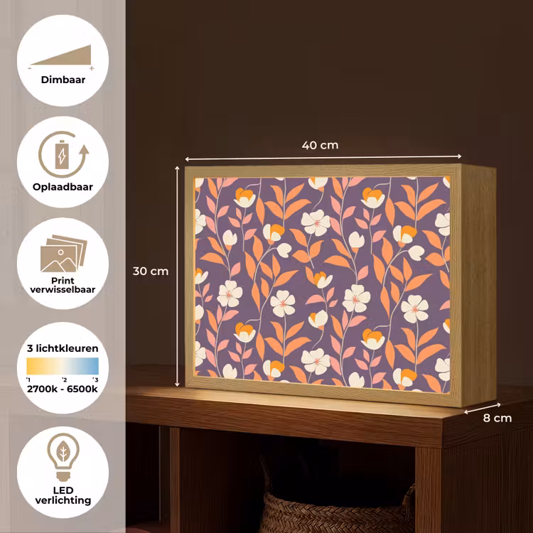 Lightbox - Wandlamp - Boho - Vintage - Paars — 10