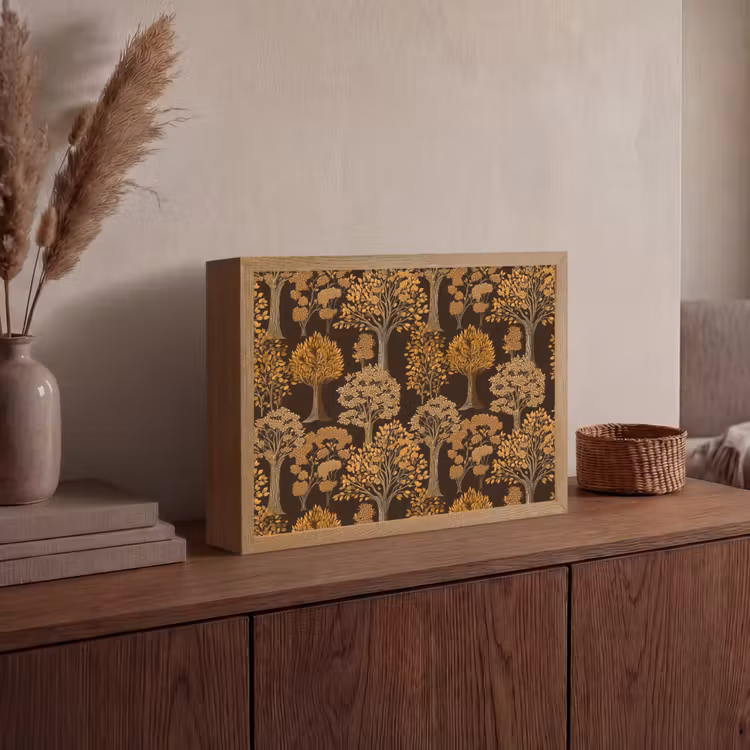 Lightbox - Wandlamp - Bomen - Patroon - Bruin — 4