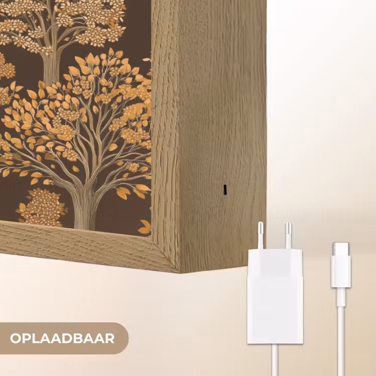 Lightbox - Wandlamp - Bomen - Patroon - Bruin — 7
