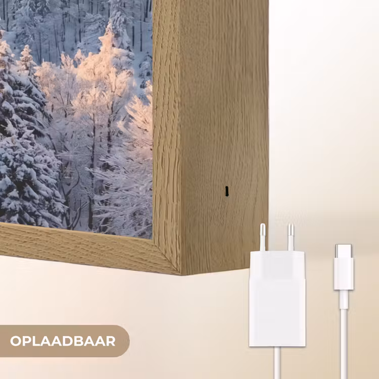 Lightbox - Wandlamp - Bos - Bergen - Goud - Winter - Warm — 7