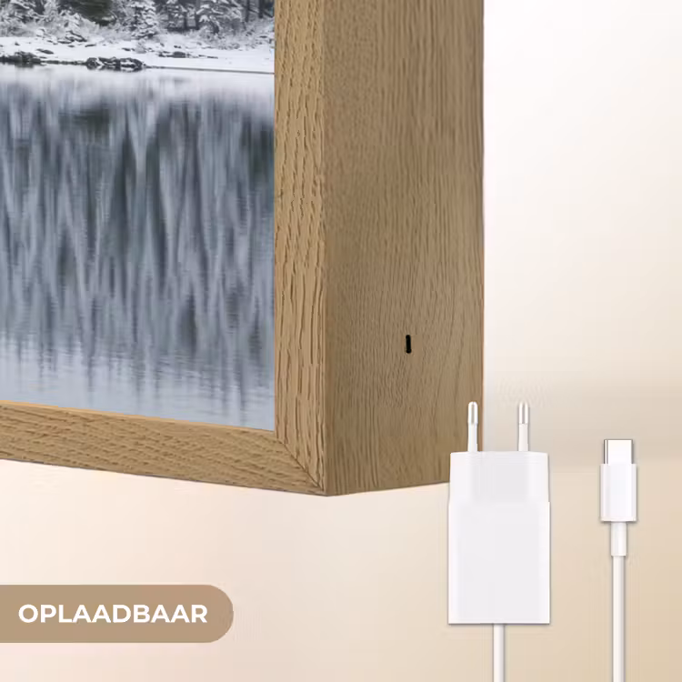 Lightbox - Wandlamp - Bos - Reflectie - Meer - Winter - Serene — 7