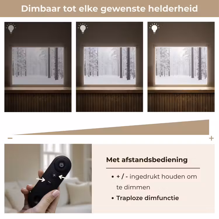 Lightbox - Wandlamp - Bos - Sneeuw - Pad - Winter - Stilte — 9