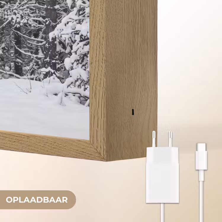 Lightbox - Wandlamp - Bos - Winter - Sneeuw - Pad - Natuur — 7