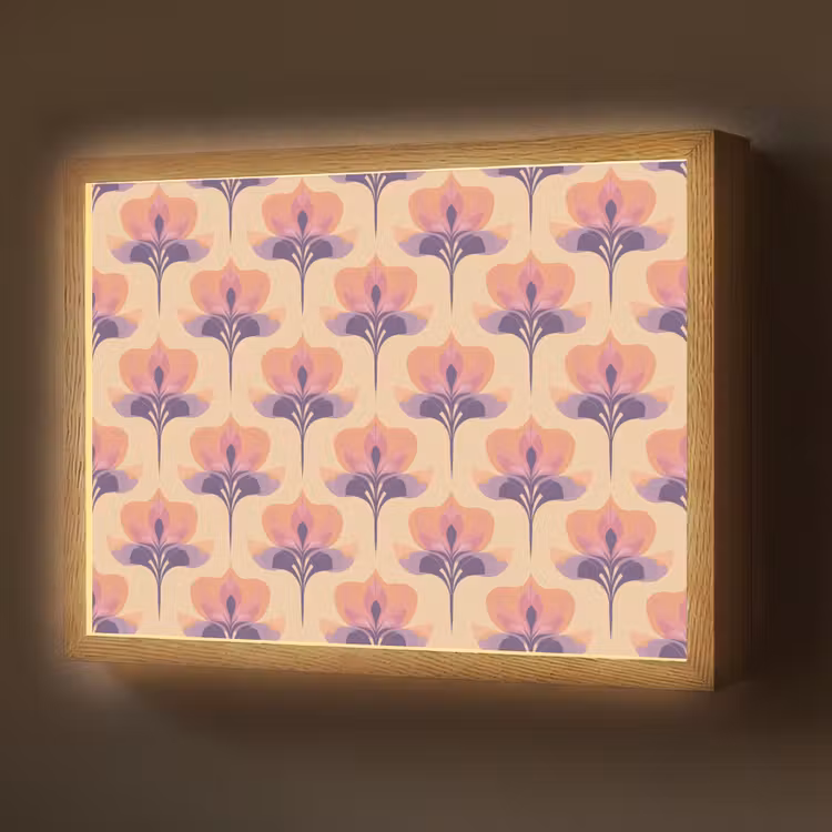 Lightbox - Wandlamp - Botanisch - Patroon - Pastel — 1