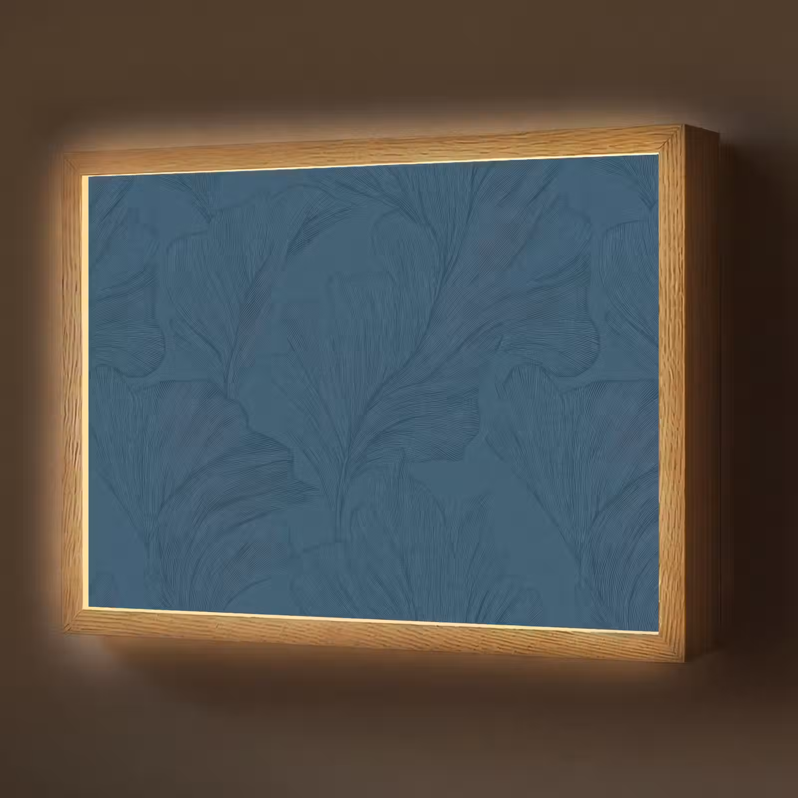 Lightbox - Wandlamp - Abstract - Patroon - Donkerblauw - Elegant — 1