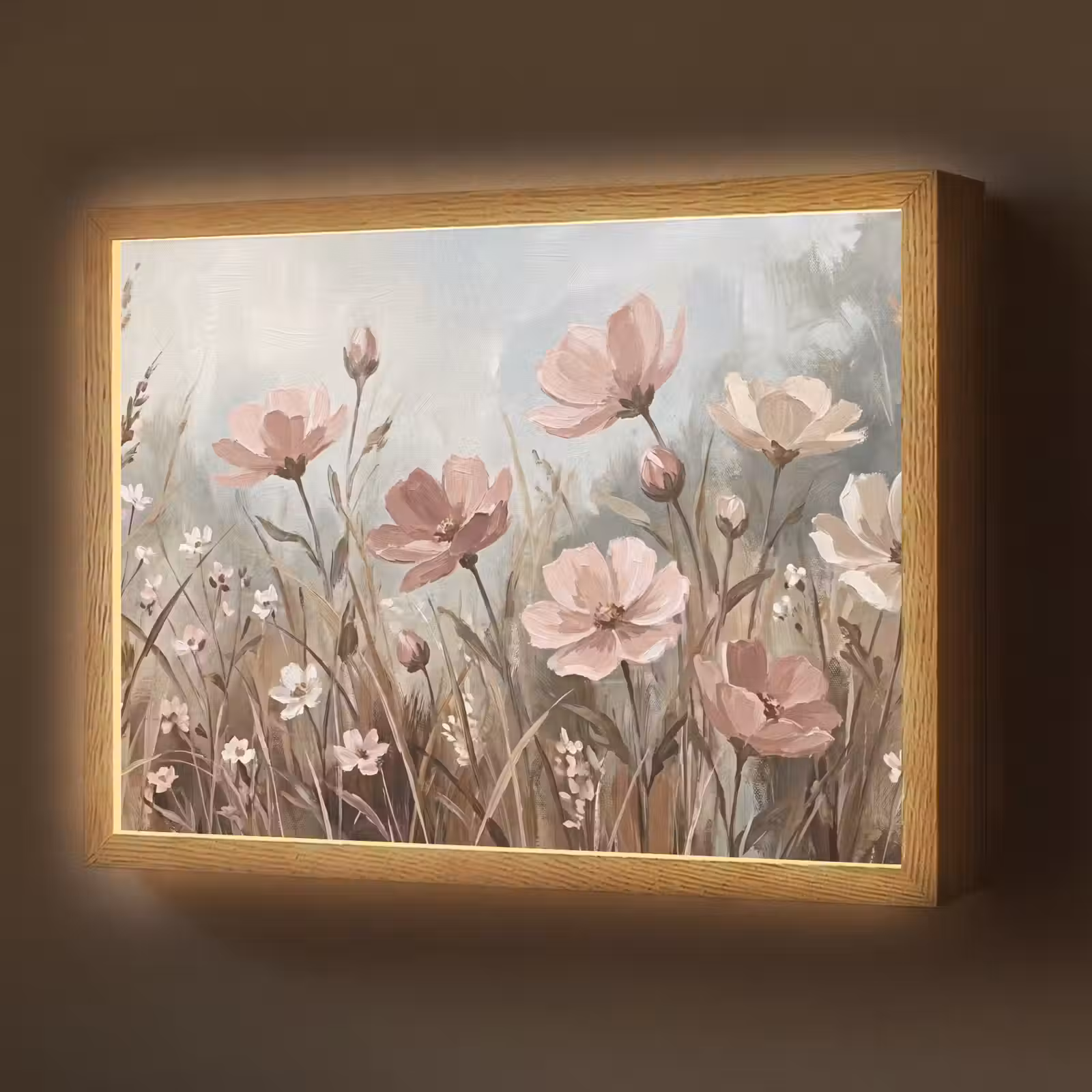 Lightbox - Wandlamp - Bloemen - Botanisch - Schilderij - Pastel - Rustiek — 1
