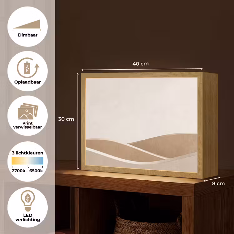 Lightbox - Wandlamp - Abstract - Golven - Modern - Beige — 10
