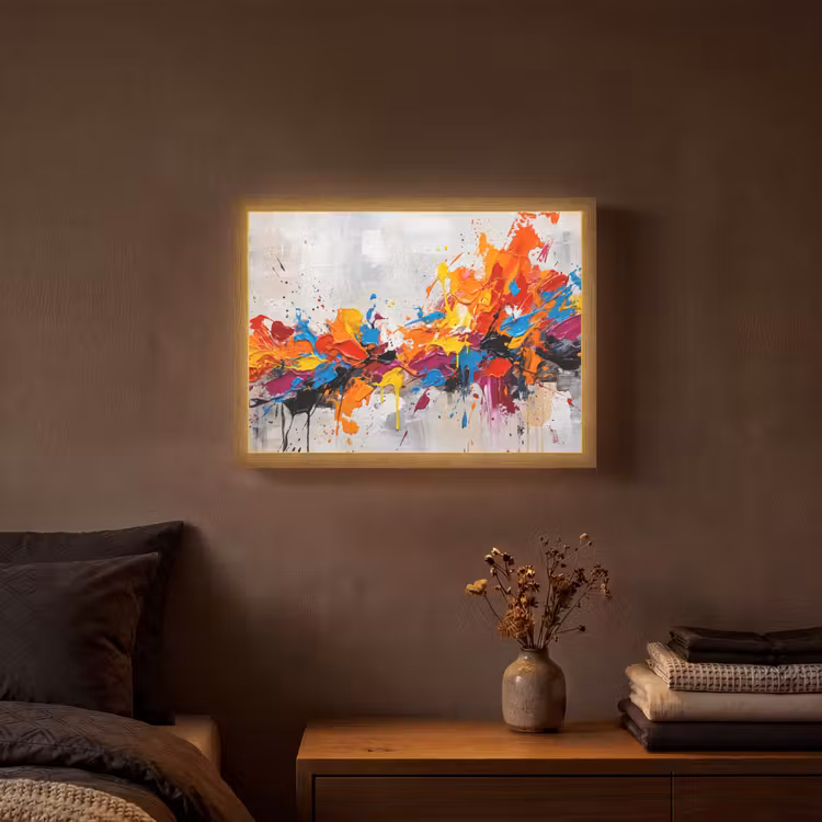 Lightbox - Wandlamp - Abstract - Schilderij - Kleurrijk - Dynamisch — 3