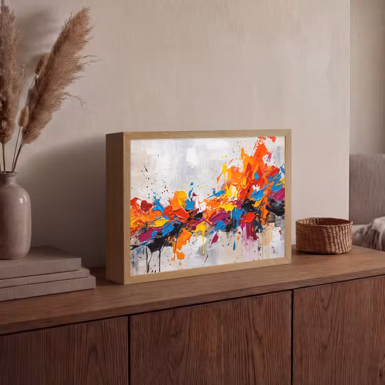 Lightbox - Wandlamp - Abstract - Schilderij - Kleurrijk - Dynamisch — 4