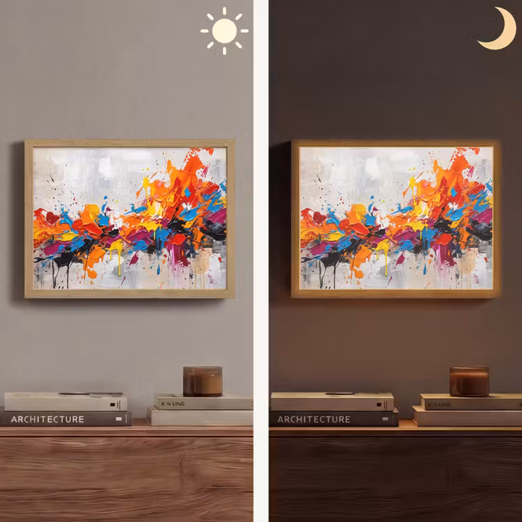 Lightbox - Wandlamp - Abstract - Schilderij - Kleurrijk - Dynamisch — 6