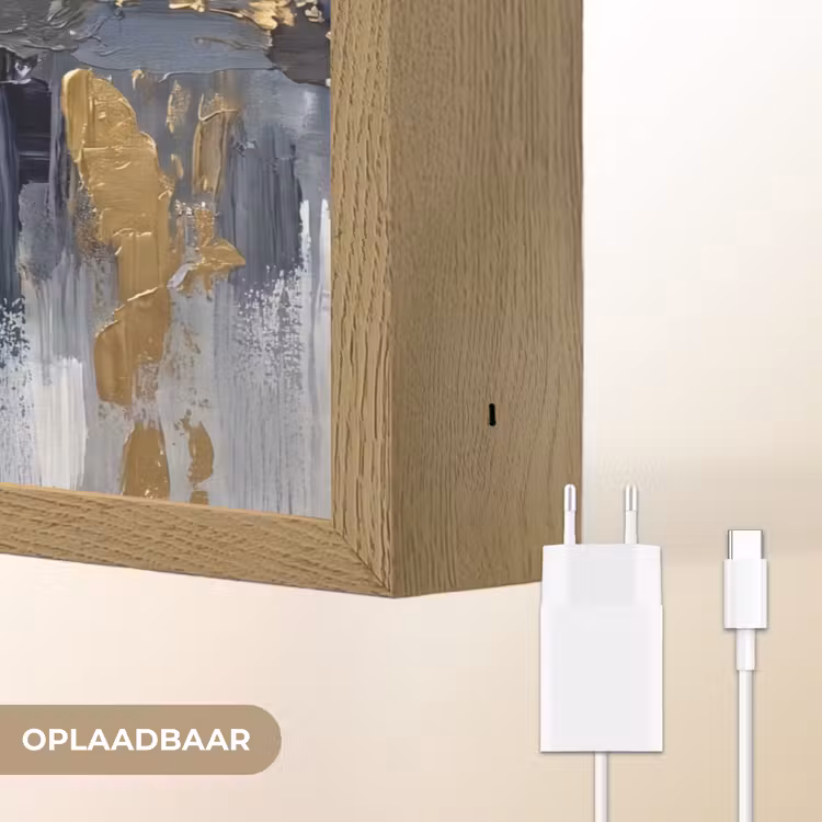 Lightbox - Wandlamp - Abstract - Structuur - Goud - Grijs - Modern — 7