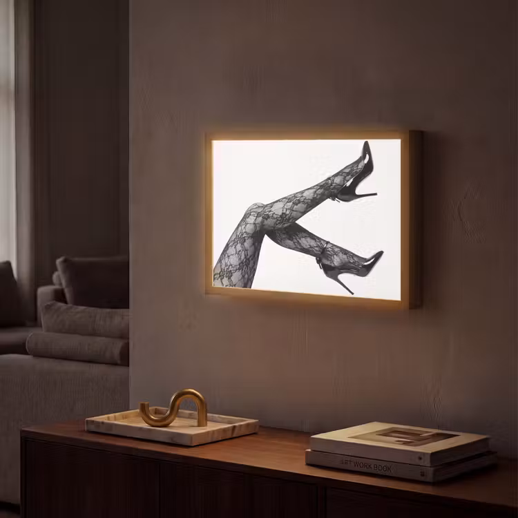 Lightbox - Wandlamp - Benen - Kant - Hakken - Zwart - Wit - Uitdagend — 2