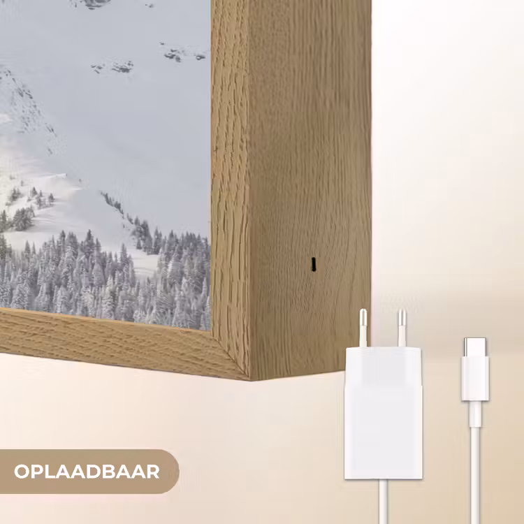 Lightbox - Wandlamp - Berg - Sneeuw - Winter - Natuur - Wit — 7