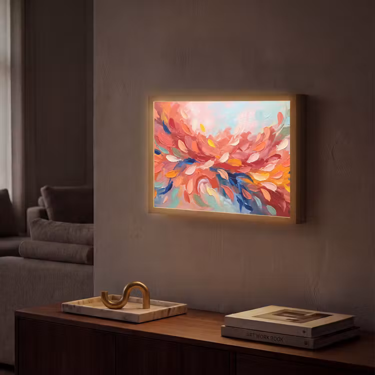Lightbox - Wandlamp - Bloemen - Abstract - Kunst - Modern — 2