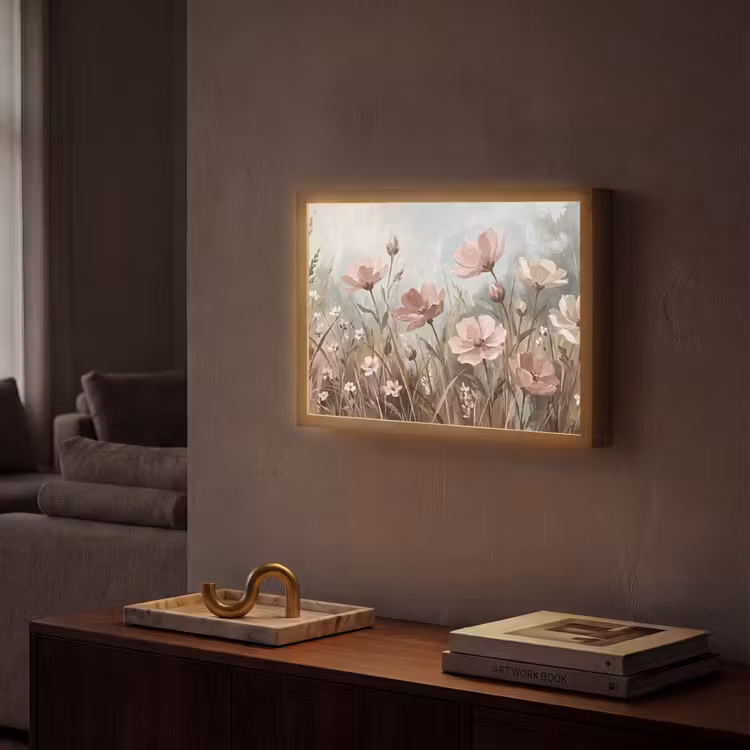 Lightbox - Wandlamp - Bloemen - Botanisch - Schilderij - Pastel - Rustiek — 2