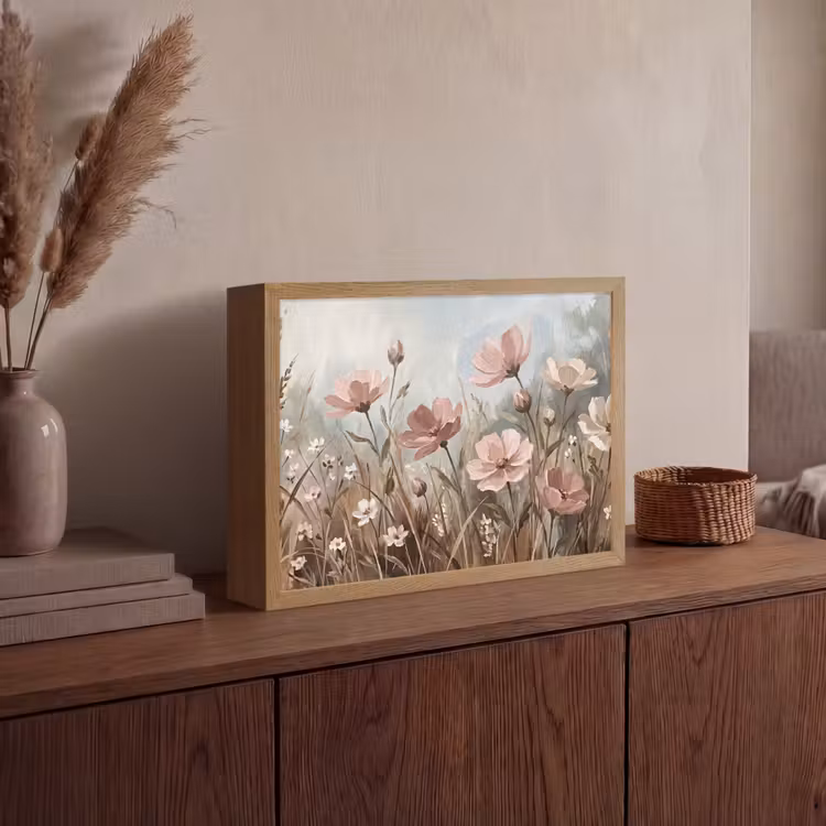 Lightbox - Wandlamp - Bloemen - Botanisch - Schilderij - Pastel - Rustiek — 4