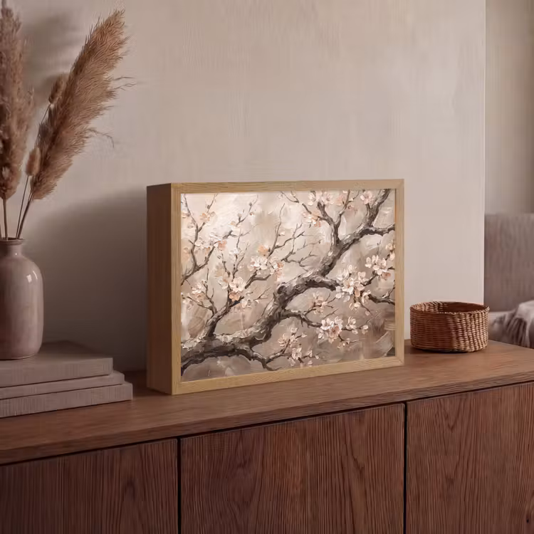 Lightbox - Wandlamp - Bloesem - Takken - Schilderij - Beige - Serene — 4