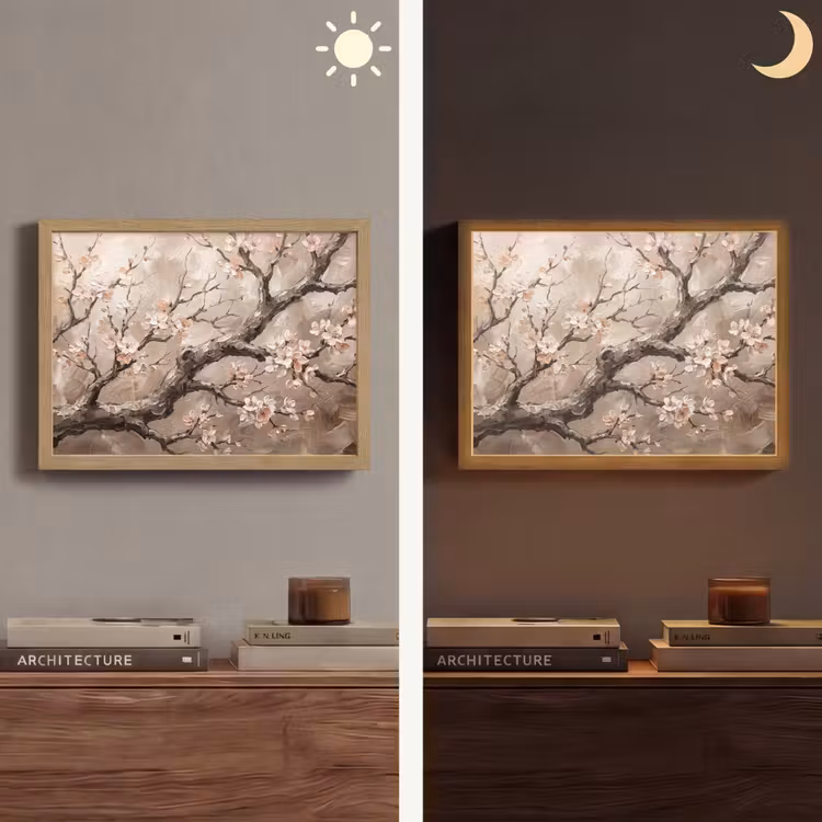 Lightbox - Wandlamp - Bloesem - Takken - Schilderij - Beige - Serene — 6
